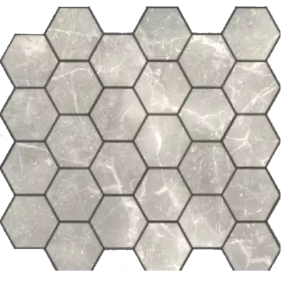 Travertino silver MAT hex 18x30x6 295x305x6