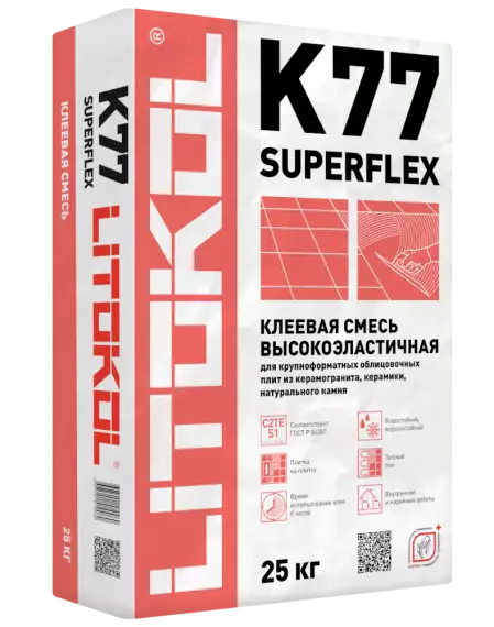 Клей SUPERFLEX K77 белый 25 кг
