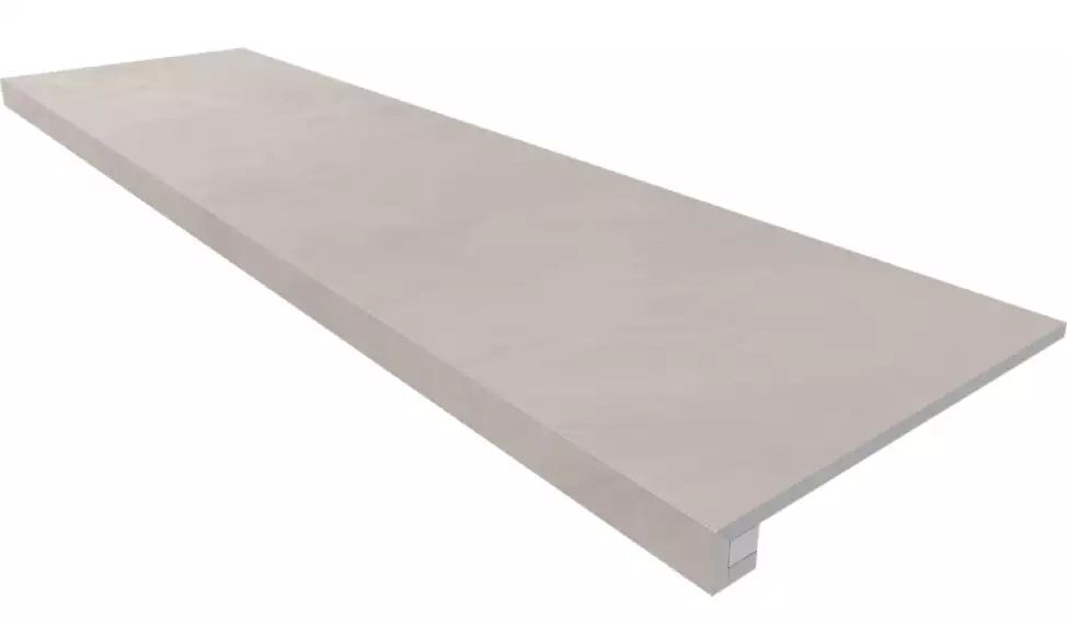 Комплект GF01 Graffito Light Grey (Ступень 33x120 неполированный прямоугольный бортик без насечек + Подступенок 14,5x120)