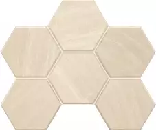 Мозаика GB01 Gabbro Hexagon неполированная 25x28.5