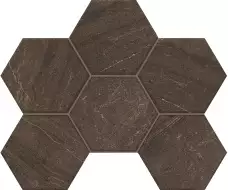 Мозаика GB04 Gabbro Hexagon неполированная 25x28.5