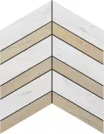 Мозаика SM01/SI03 Supreme Chevron неполированная 37.5x29x1.0