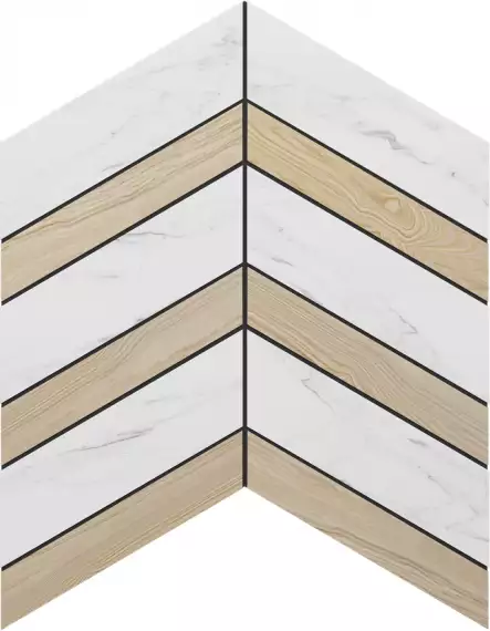Мозаика SM01/SI03 Supreme Chevron неполированная 37.5x29x1.0
