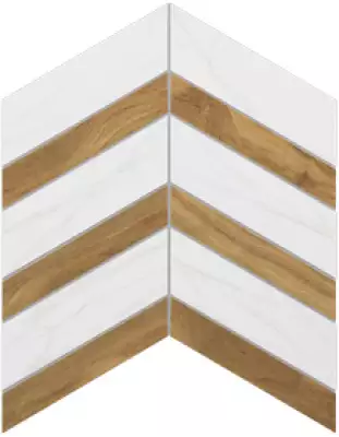 Мозаика SM02/SI04 Supreme Chevron неполированная 37.5x29x1.0