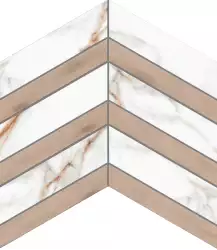 Мозаика SM03/SI01 Supreme Chevron неполированная 37.5x29x1.0