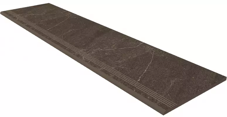 Ступень GB04 Gabbro неполированная с насечками 30x120x1