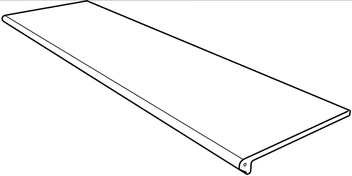 Ступень фронтальная Rodeno Round. Smooth Nogal 33x120